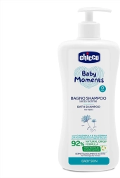 Chicco Baby Moments 2-in-1 douchegel voor haar en lichaam met pompflacon 750 ml