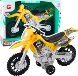 Offroad-motocrossspeelgoed Geel met licht- en geluidseffecten
