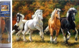 Norimpex diamond painting Galopperende paarden 30 × 40 cm