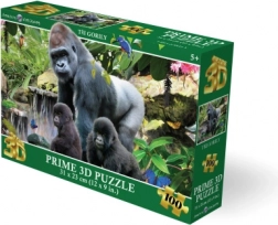 3D-puzzel gorilla’s 100 stukjes