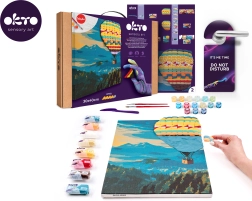 OKTO schilderij Schilderen en 3D modelleren Hot Air Balloon Flight 30 × 40 cm