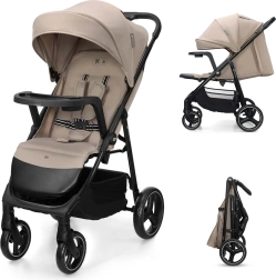 Kinderkraft sportkinderwagen Trig 3 met tray stone beige