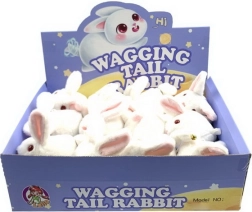 Opwindbaar konijn met wiebelstaartje 14 cm