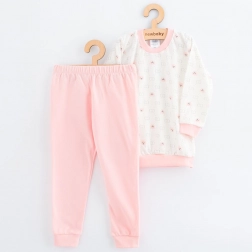 Kinderpyjama van katoen New Baby roze beertje 128/134