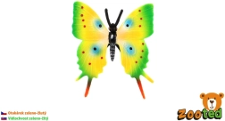 Tropische kunststofvlinder Papilio groen-geel, 5,5 cm