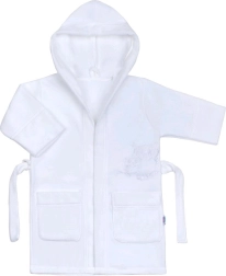 Kinderbadjas New Baby Uiltjes wit
