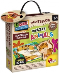 Montessori houten puzzel met dieren