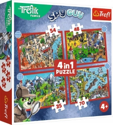 Puzzel TREFLICI Routes 4-in-1 (35, 48, 54, 70 stukjes)