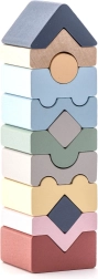 Cubika Pasteltoren XI – houten stapelspel 12 delen