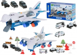 Politie vliegtuig met 6 auto's