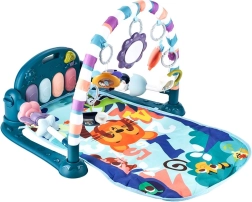 Interactieve speelmat met piano blauw