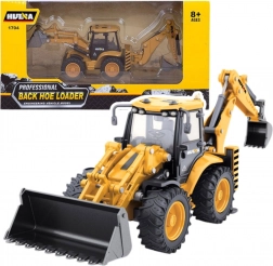 Metalen telescopische lader Huina geel 1:50