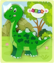 Houten puzzel dinosaurus groen