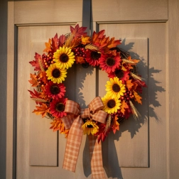 Herfstdecoratie zonnebloemen, 4 stuks