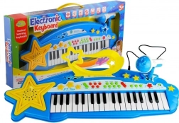Kinderkeyboard 37 toetsen met MP3 en microfoon – blauw