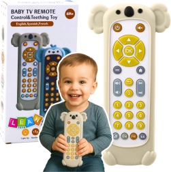 Interactieve kinderafstandsbediening met koala siliconen hoes beige