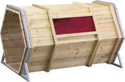 Houten tunnel met ramen van Classic World EDU