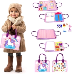 Sensorisch busy boek eenhoorn 2Kids Toys