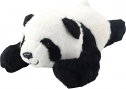 Pluchen liggende panda 30 cm zwart-wit