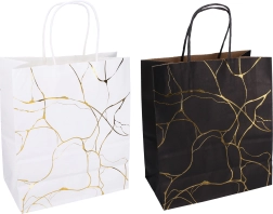 Cadeautas kraft met print L 22 × 27 × 11 cm