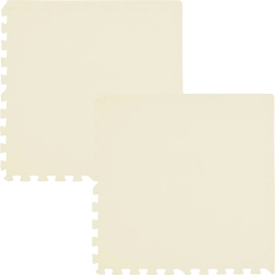 HUMBI schuimmat 120 × 60 cm, waterdichte grote puzzel, crème, 2 stuks