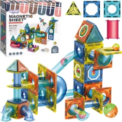 Woopie magnetische bouwset 3D – knikkerbaan, 42 onderdelen