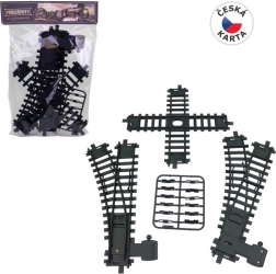 Rails set voor treinbaan 22 cm met kruising en wissels