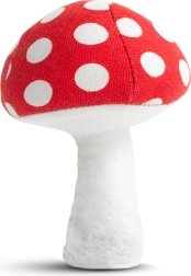Textiel decoratieve paddenstoel 16 cm