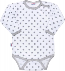 babyromper New Baby Classic II grijs met sterretjes