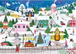 Puzzel Besneeuwde stad 1000 stukjes