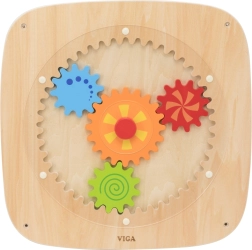 Viga Toys wandactiviteitbord met tandwielen
