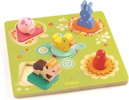 Djeco op de boerderij – houten inlegpuzzel voor de allerkleinsten