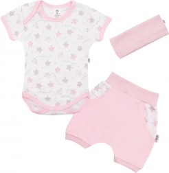 3-delige zomerse katoenen set voor baby New Baby Perfect Summer roze 92