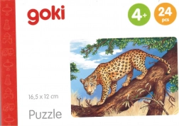 Goki houten puzzel Afrikaanse dieren – jaguar, 24 stukjes