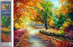 Diamantschilderen Herfst in het park 30 × 40 cm