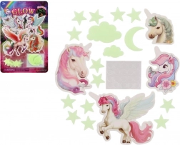 Gloeiende eenhoorns voor muur en plafond