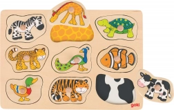 Goki houten inlegpuzzel dieren