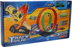 Baan met looping en vurige ramp 100 × 22 × 27 cm