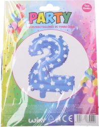 Folienballon cijfer 0 – Blauw