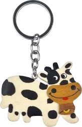 Houten sleutelhanger grote koe 2Kids Toys