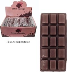 Antistress knijpspeeltje in de vorm van een reep pure chocolade