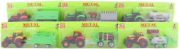 Metalen tractor met aanhanger