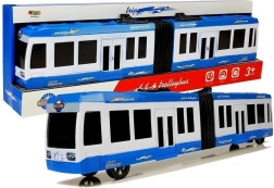 Gelede bus met vliegwielaandrijving – blauw