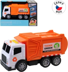 Vuilniswagen op batterijen met licht en geluid