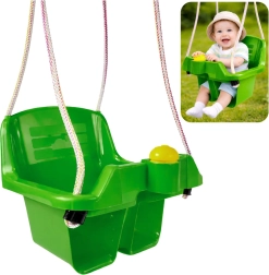 Groene kinderslinger-schommel met veiligheidzitje