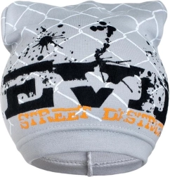Lente kindermuts New Baby met opschrift, grijs