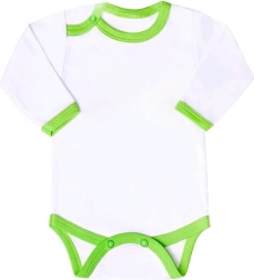 Babyromper New Baby met groene bies