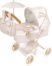 Opvouwbare poppenwagen met zonneparasol en tas Verona 60 cm