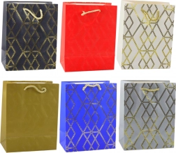 Papieren cadeautas met gouden patronen