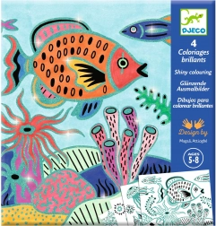 Djeco glinsterende kleurplaten Onder de Zee
